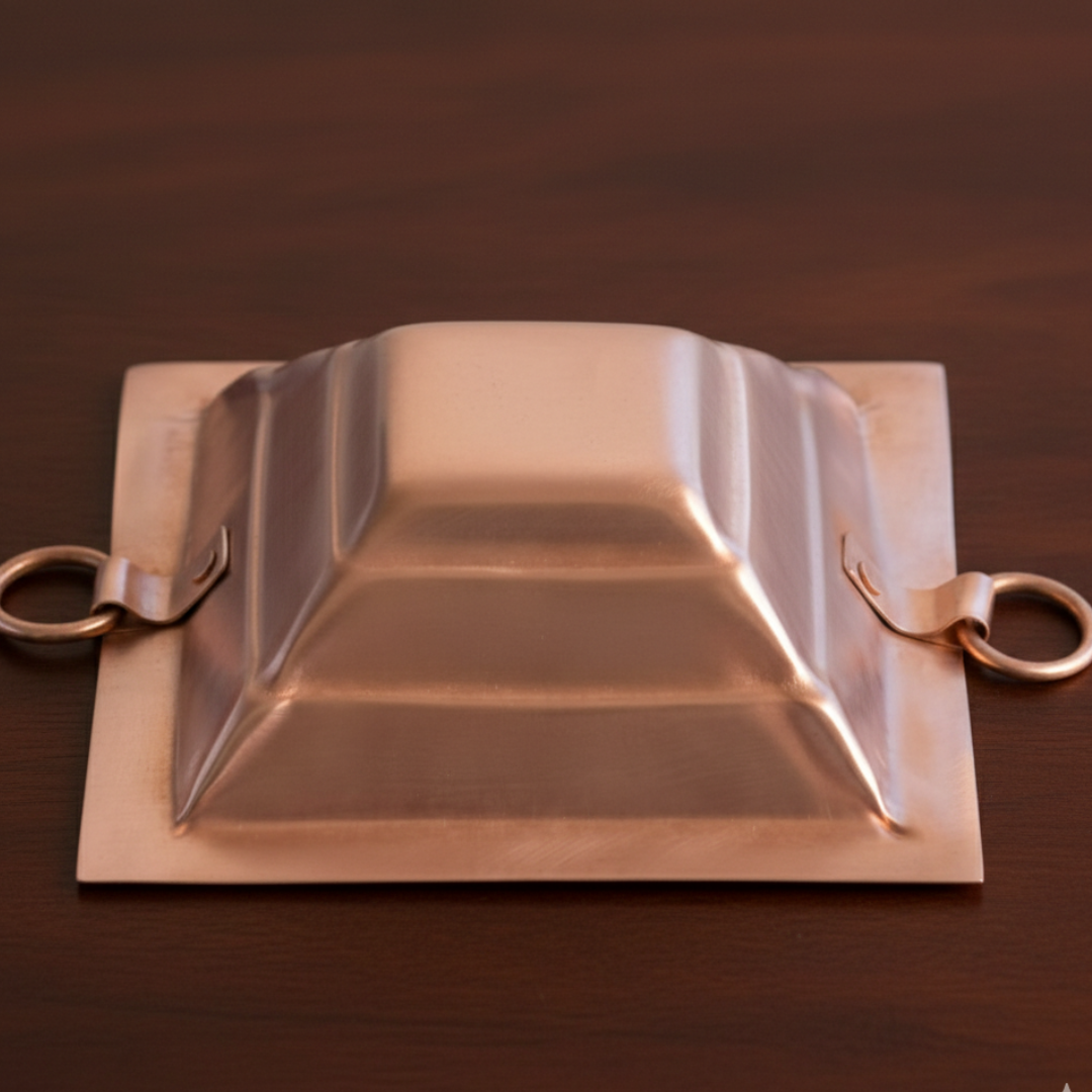 Pure Copper Hawan Kund for home small pooja back
