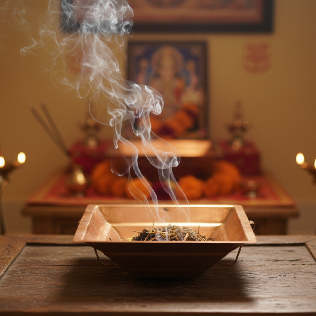 Copper Hawan Kund for home small pooja
