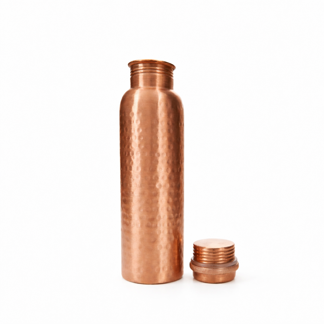 Hammered copper water bottle