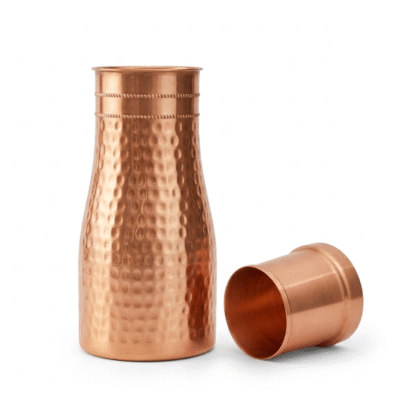 copper bedroom bottle with inbuild glass