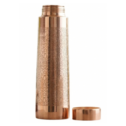 Etching copper water bottle 1 litre with cap