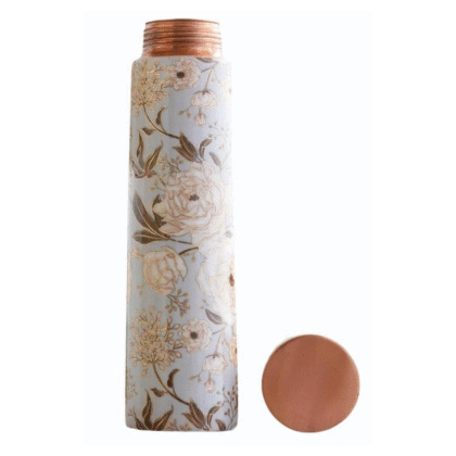 Pure copper bottle pyramid shape gold printer for 1 litre for gifting
