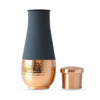 copper water bottle in tower hammered design colour