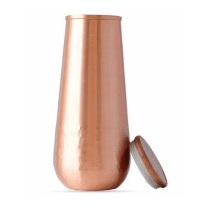 copper water bottle in tower design unique with cap