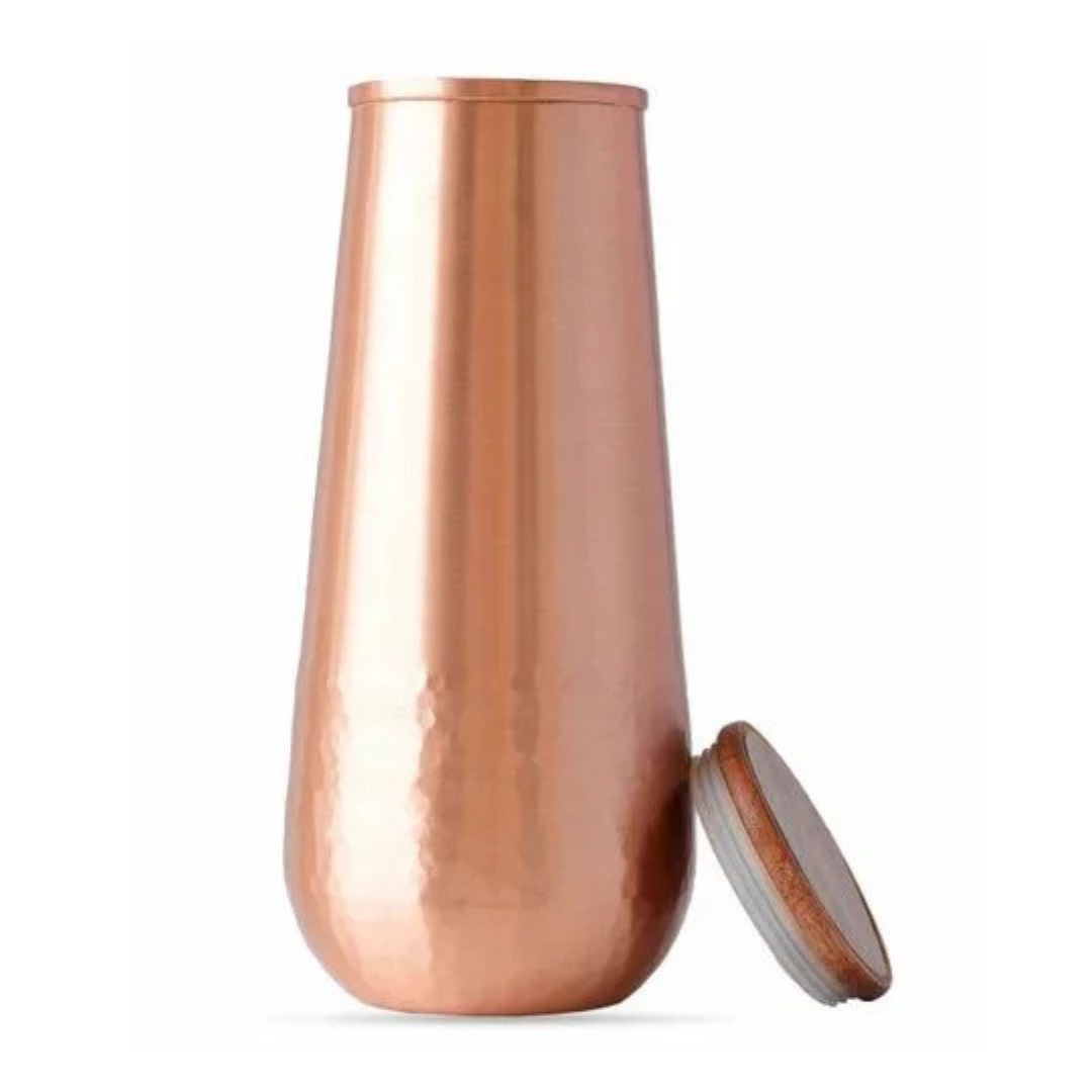copper water bottle in tower design unique with cap