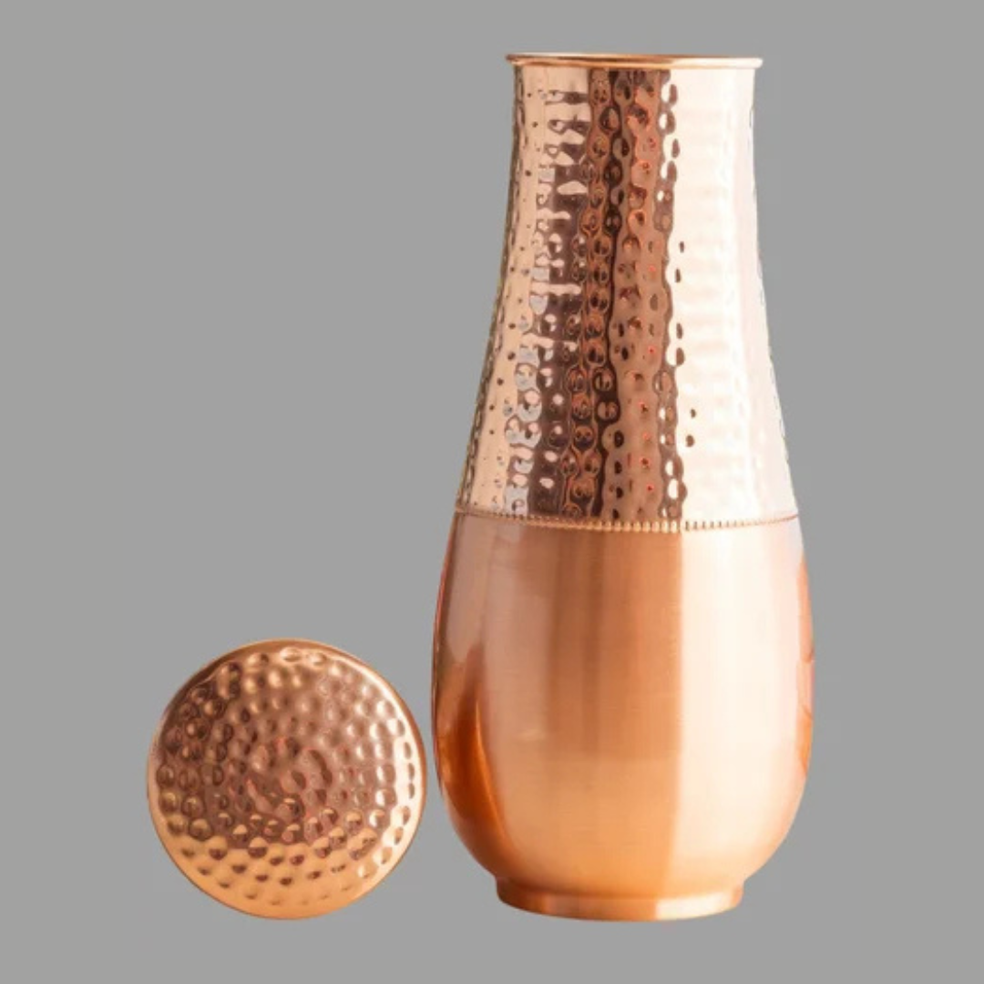 copper water bottle in tower hammered design new