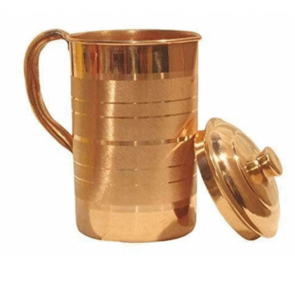 Hammered Copper water jug with design