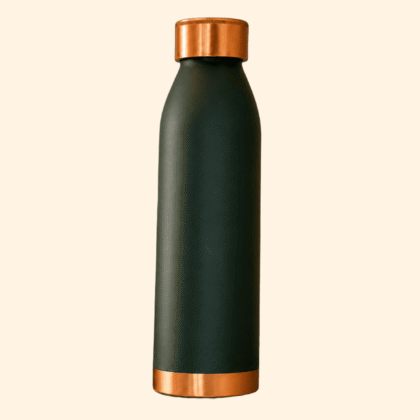 Green copper bottle premium look with screw cap