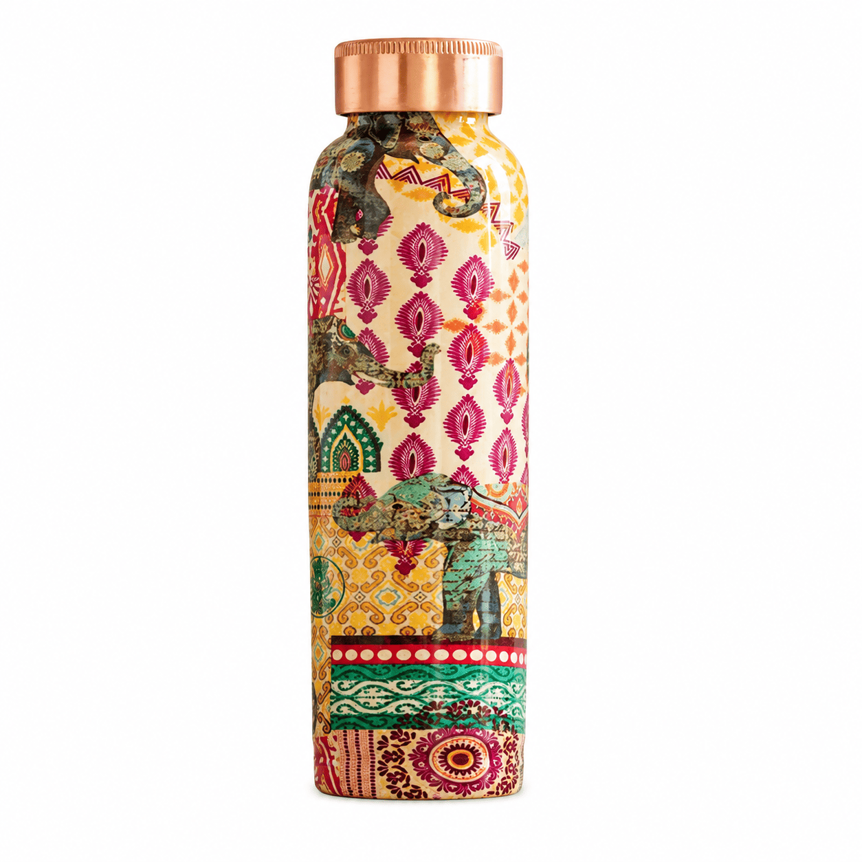 printed copper bottle : Block Printed